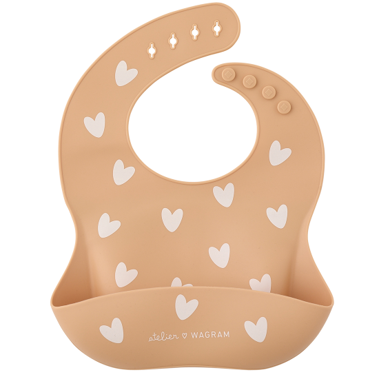 Bavoir silicone coeur Nougat