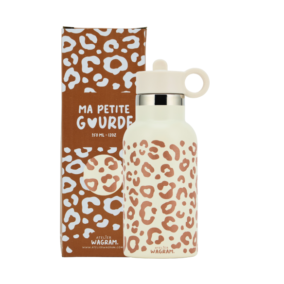 Gourde acier inox crème léopard - Atelier Wagram