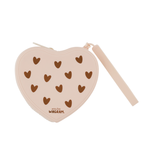 Porte monnaie Coeur Crème - Atelier Wagram