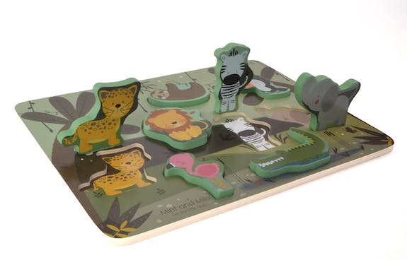 Puzzle animaux de la jungle en bois