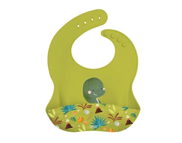 Bavoir en silicone SASSI Cracky le Dinosaure