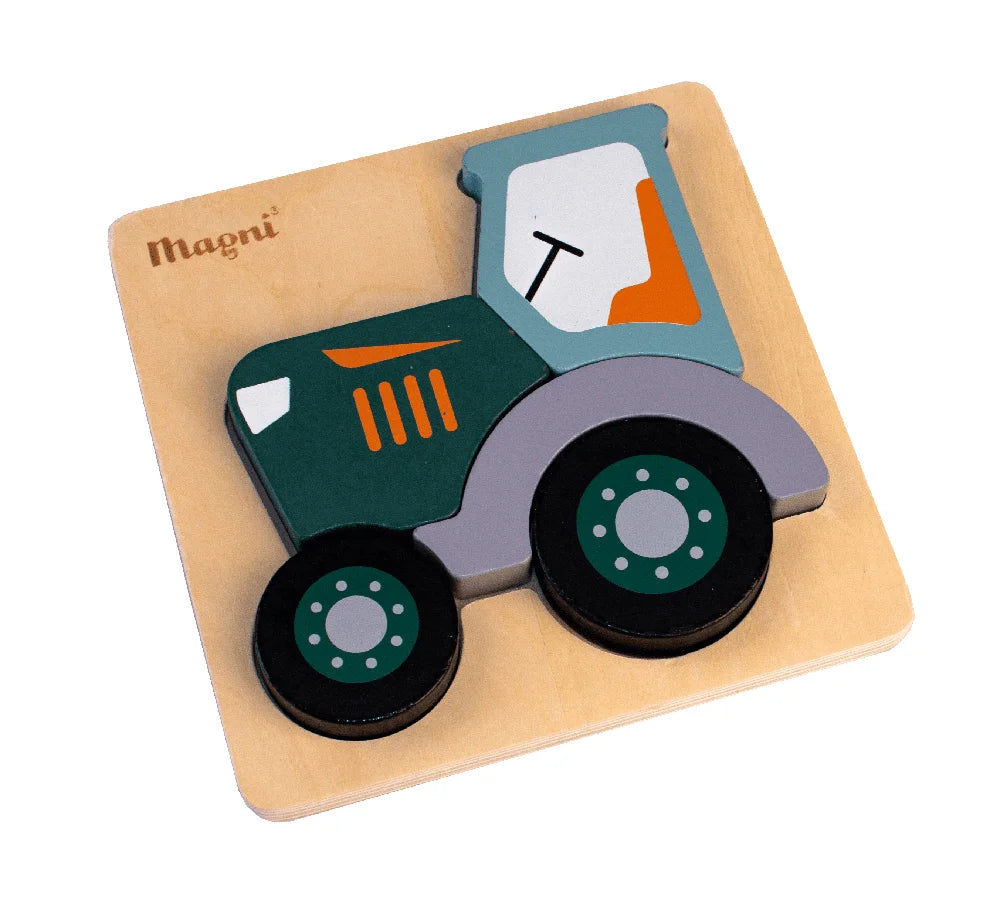 Petit puzzle en bois – Tracteur