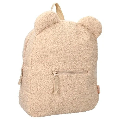 Sac à dos enfant – ourson bouclette beige personnalisable