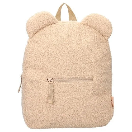 Sac à dos enfant – ourson bouclette beige personnalisable