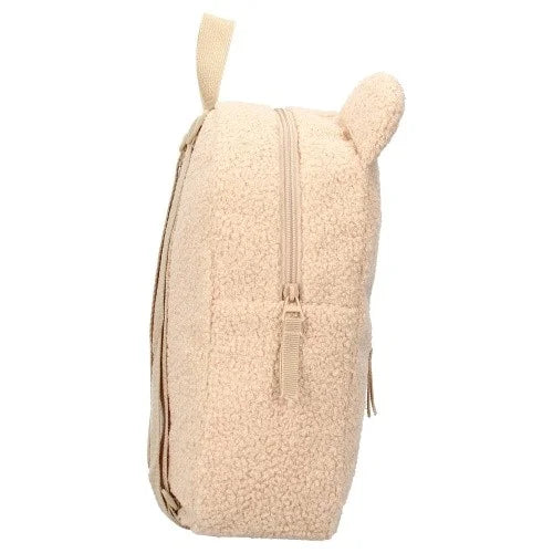 Sac à dos enfant – ourson bouclette beige personnalisable