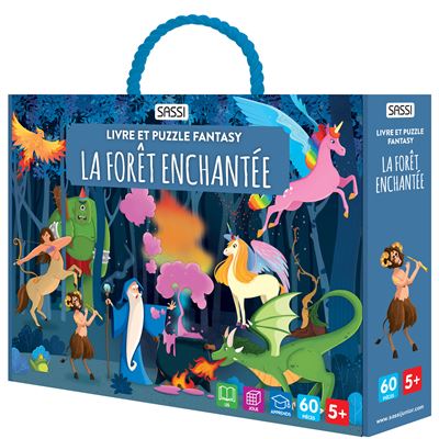 Livre et puzzle fantasy - La forêt enchantée - Sassi