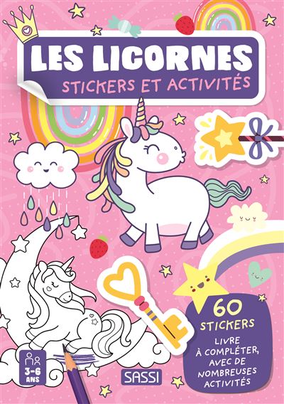 Livres d'activités et stickers - Les licornes - Sassi