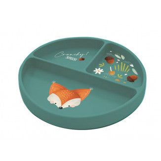 Assiette en silicone SASSI Crunchy le Renard