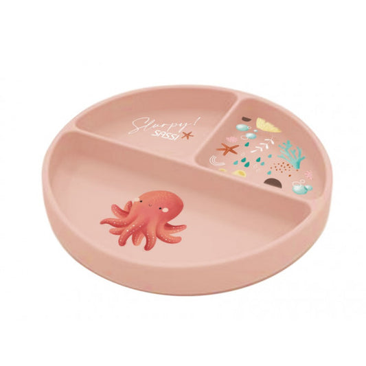 Assiette en silicone SASSI Slurpy l'Octopus