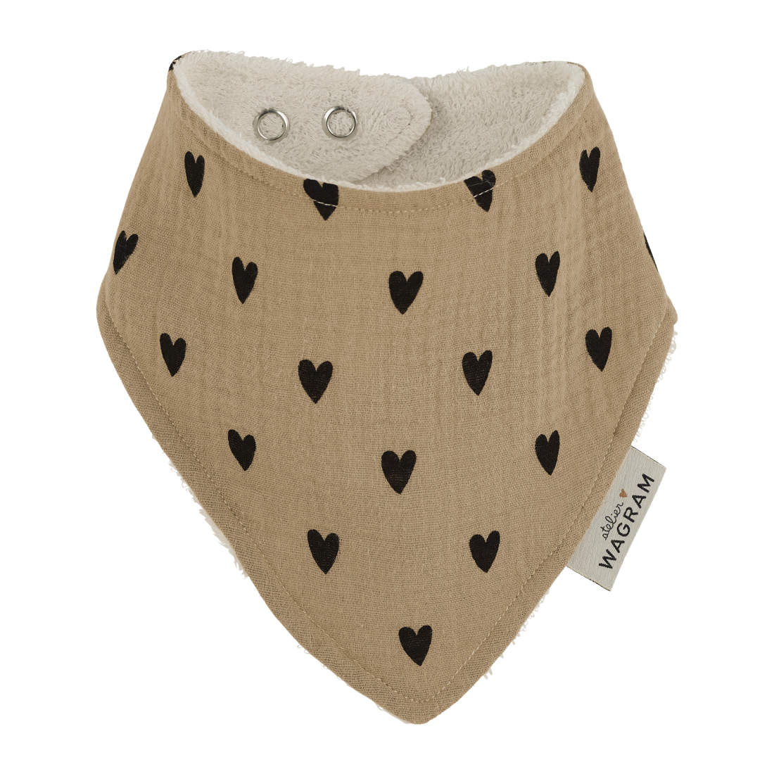 Bavoir Bandana Gaze de coton Beige - Atelier Wagram