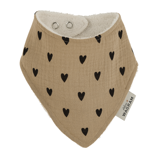 Bavoir Bandana Gaze de coton Beige - Atelier Wagram