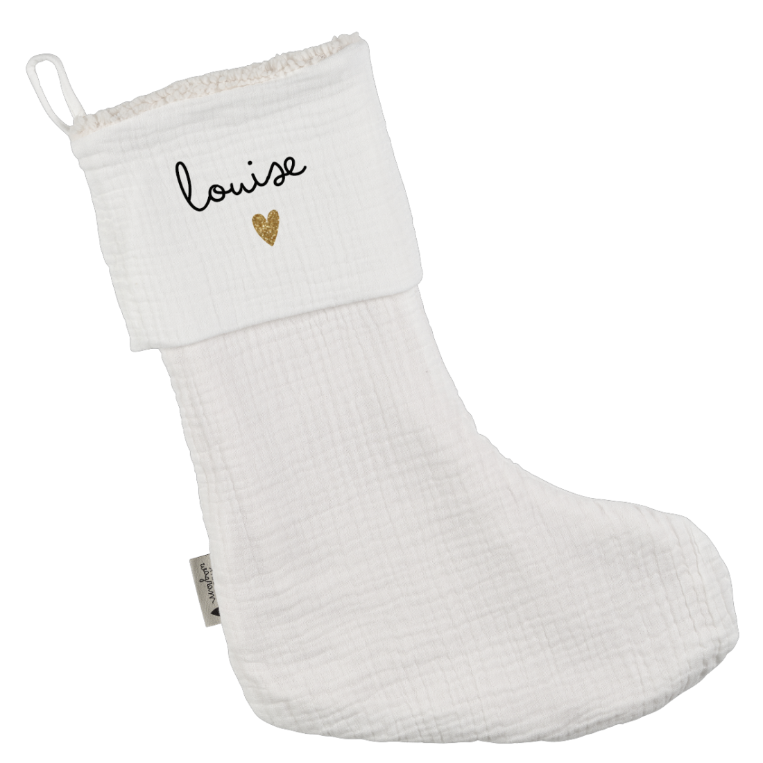 Chaussette de Noël Écru personnalisable - Atelier Wagram