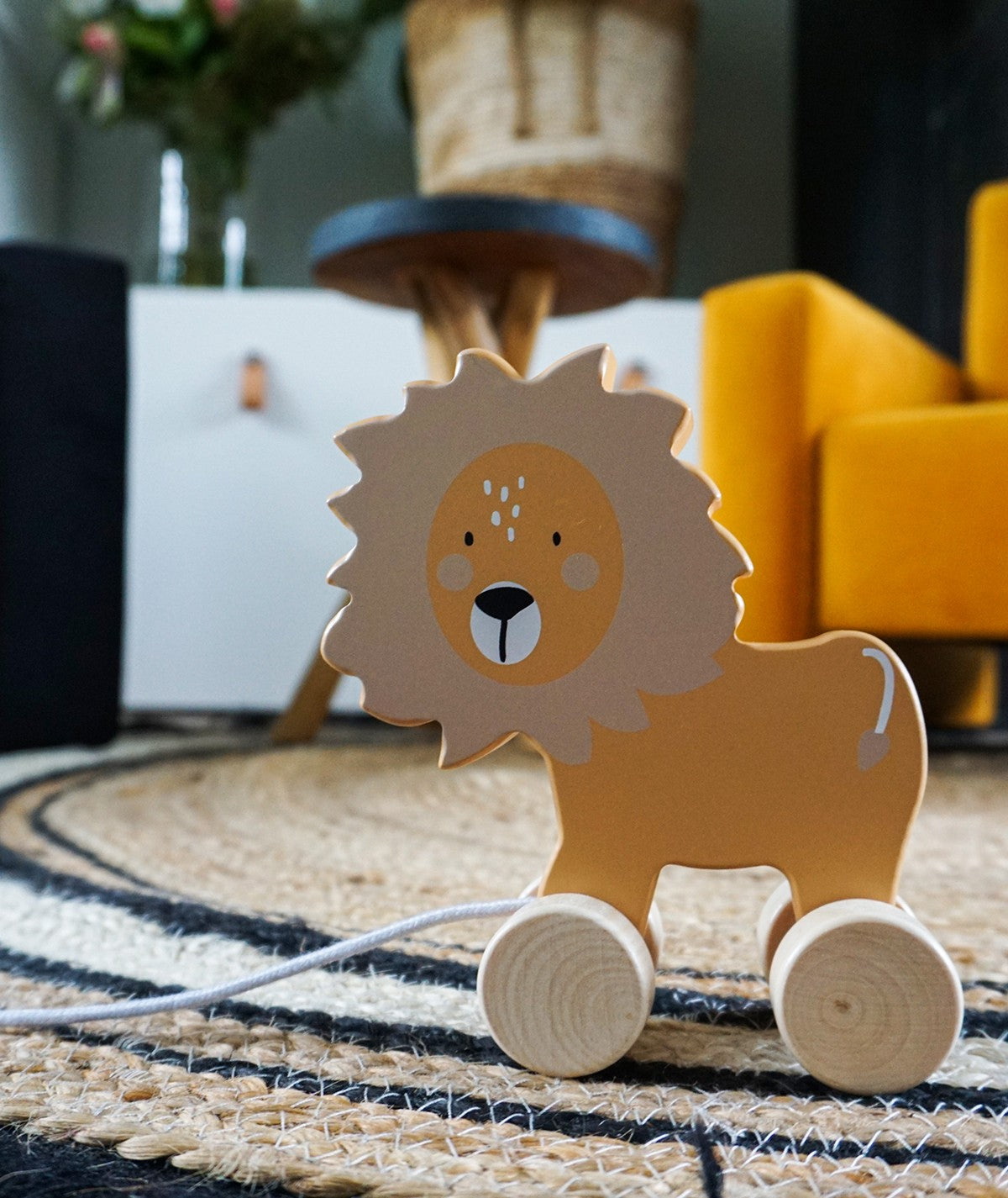 JOUET À TIRER EN BOIS - LION - Tryco