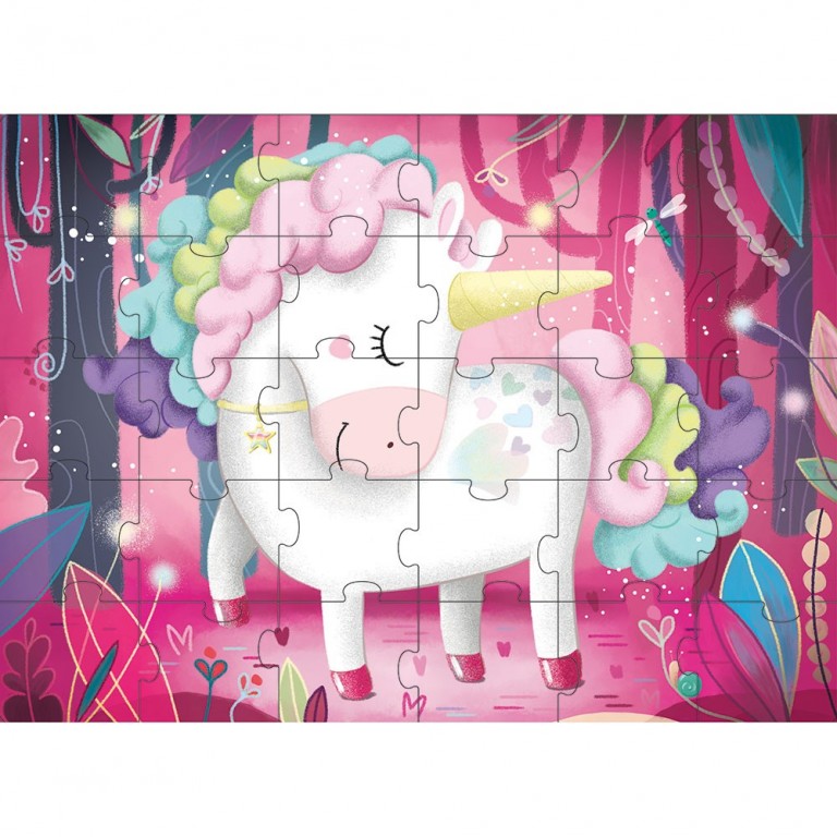 Puzzle + Livre Ma licorne magique - Sassi