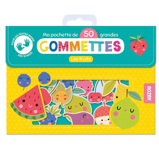 Ma pochette de 50 grandes gommettes | Les fruits