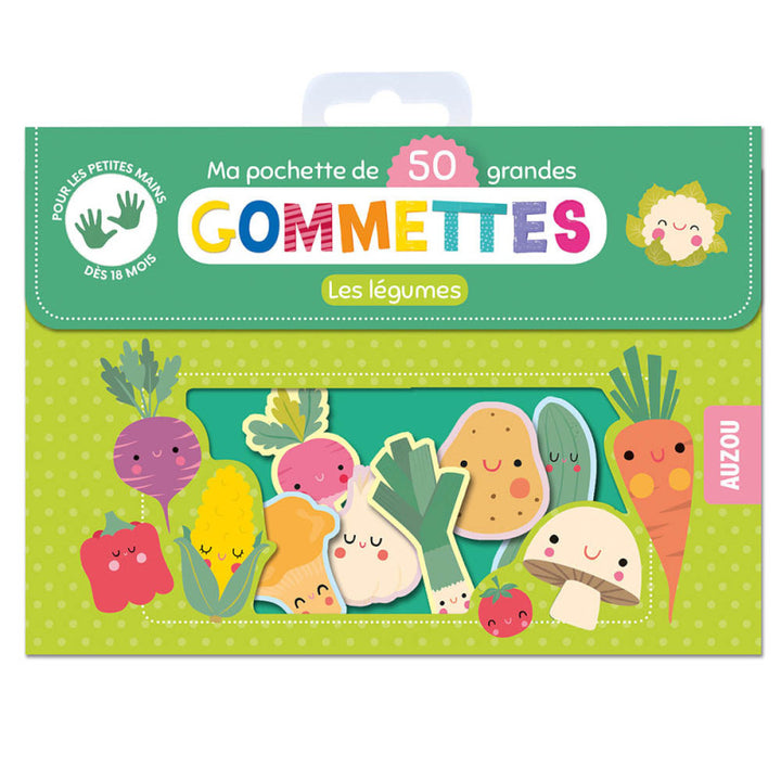 Ma pochette de 50 grandes gommettes | Les légumes