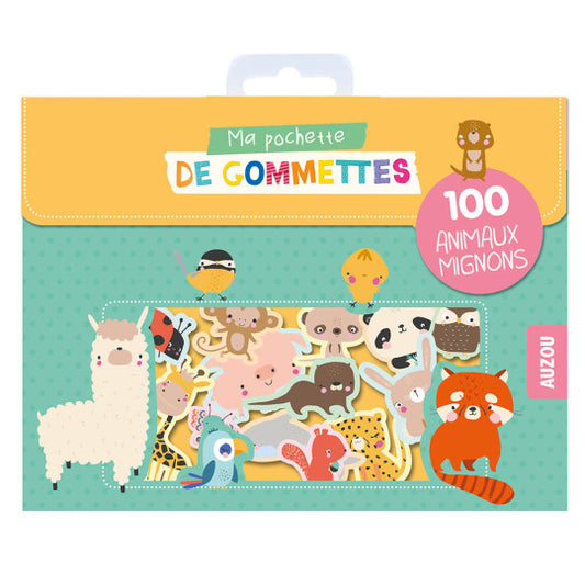 MA POCHETTE DE GOMMETTES - 100 ANIMAUX MIGNONS