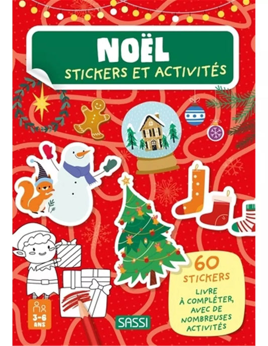 Noël, Livre d'activités et stickers - Sassi