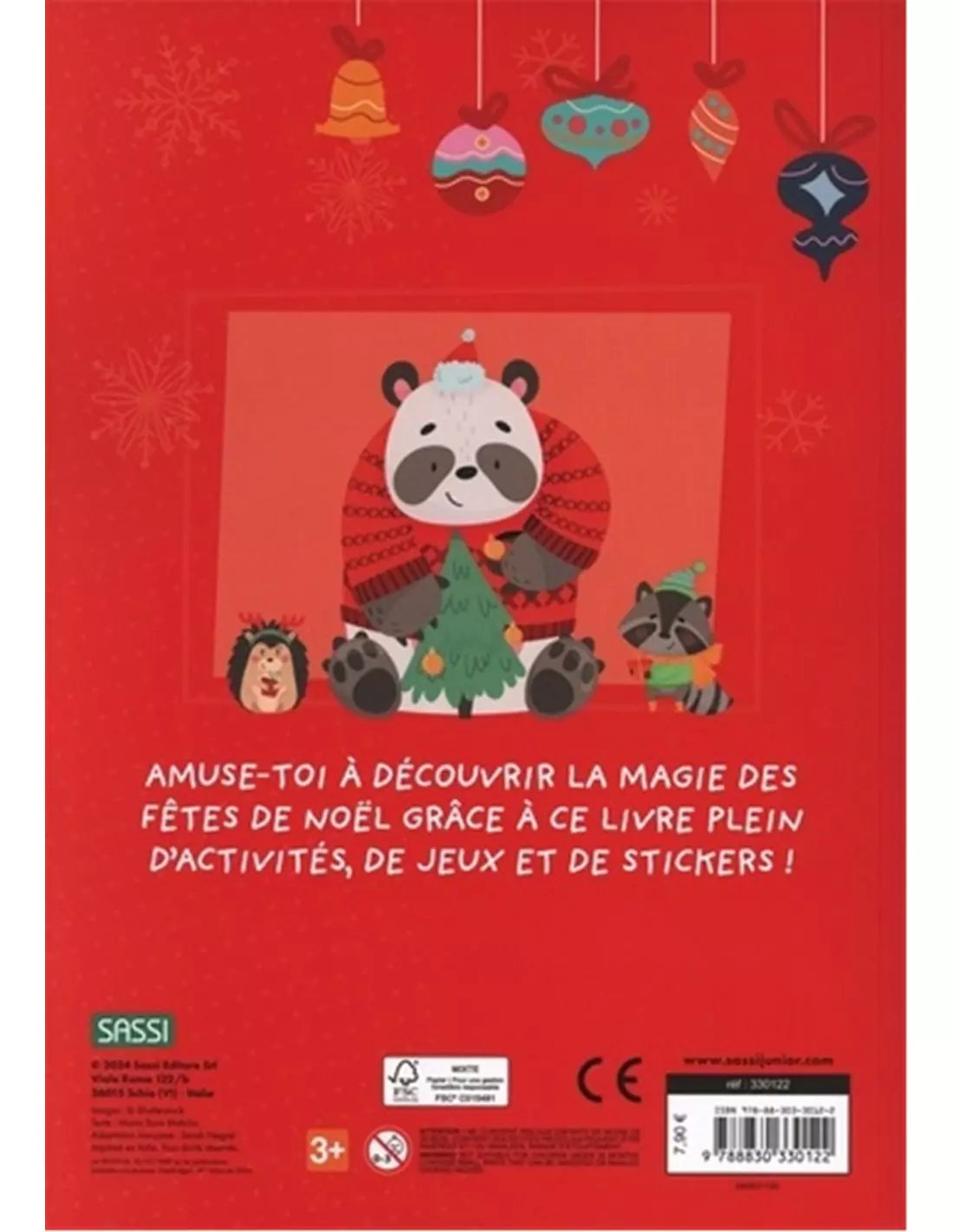 Noël, Livre d'activités et stickers - Sassi