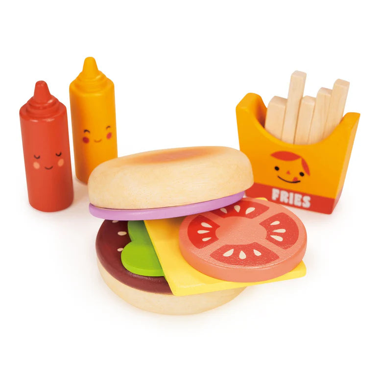 Ensemble de hamburgers à emporter - Mentari Toys