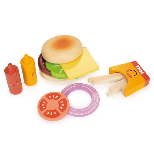 Ensemble de hamburgers à emporter - Mentari Toys