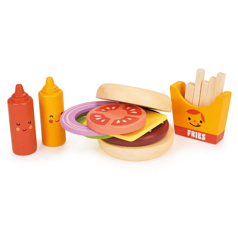 Ensemble de hamburgers à emporter - Mentari Toys