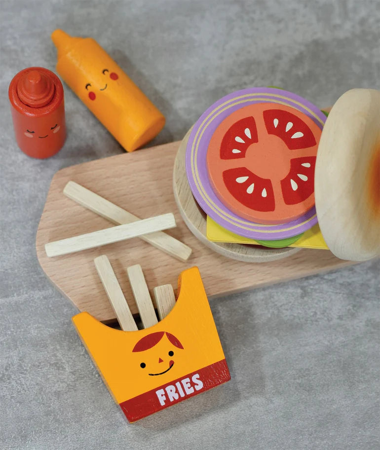 Ensemble de hamburgers à emporter - Mentari Toys