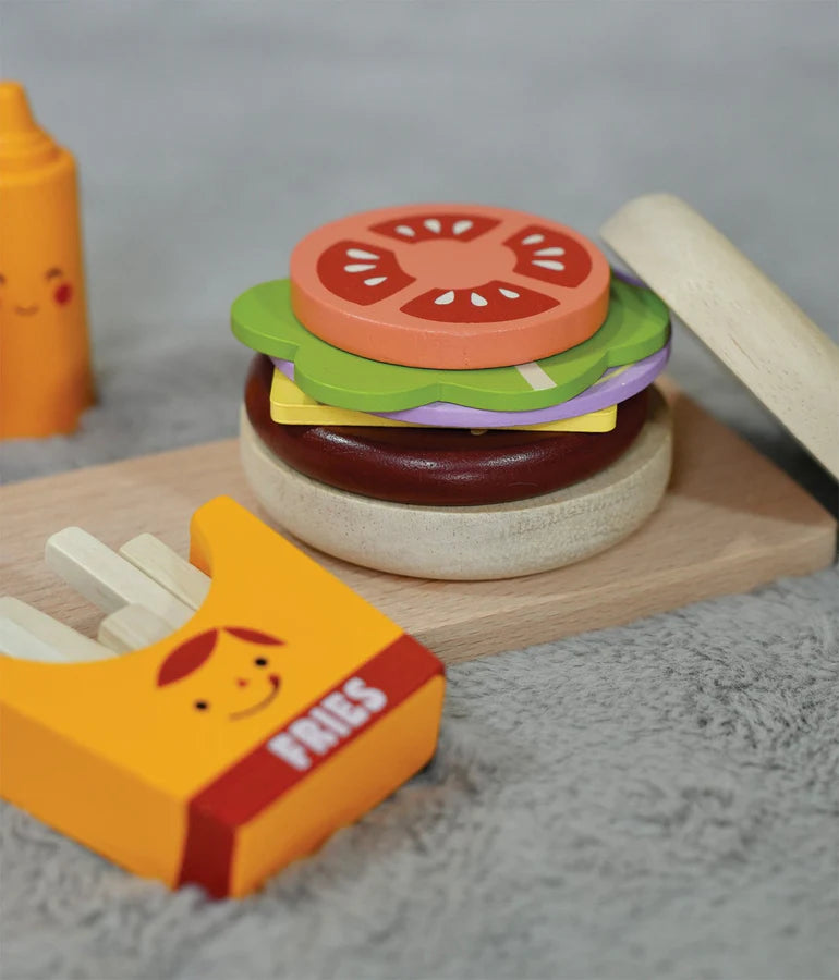 Ensemble de hamburgers à emporter - Mentari Toys