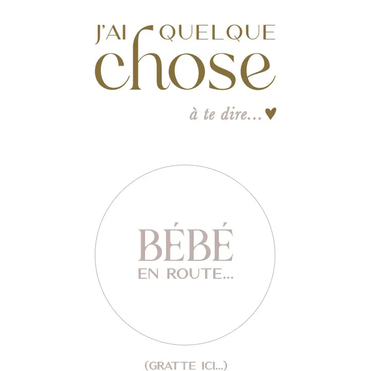 Carte annonce à gratter "Bébé en route" - Zakuw